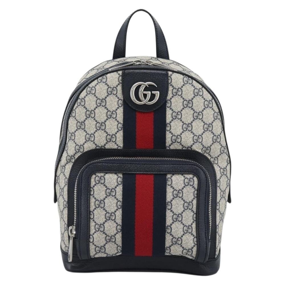 Gucci GG Supreme Sherry Line Backpack Blue